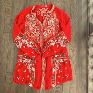JOHNNY WAS - BUTTON UP COVERUP dress XS